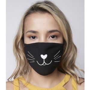 Reusable Cat Print Face Mask for Adults